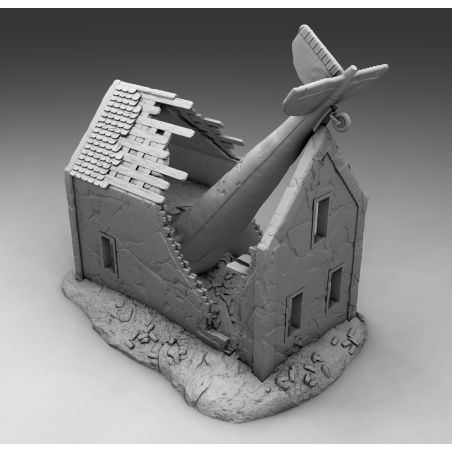 "Ruines WWII - Décors 3D 28mm pour Wargames & Dioramas Historiques"