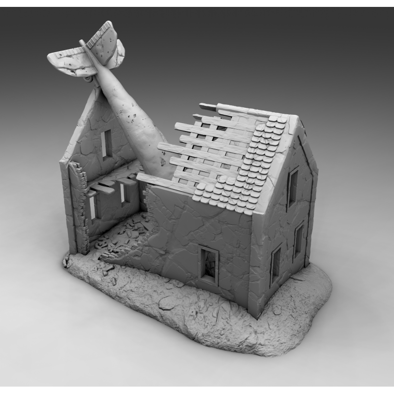 "Ruines WWII - Décors 3D 28mm pour Wargames & Dioramas Historiques"