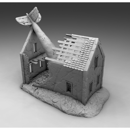 "Ruines WWII - Décors 3D 28mm pour Wargames & Dioramas Historiques"
