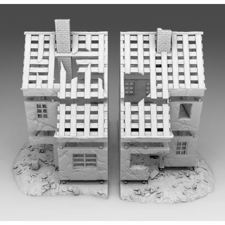 "Ruines WWII - Décors 3D 28mm pour Wargames & Dioramas Historiques"