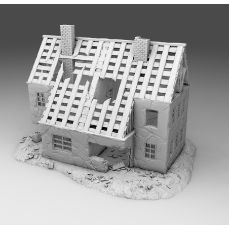 "Ruines WWII - Décors 3D 28mm pour Wargames & Dioramas Historiques"