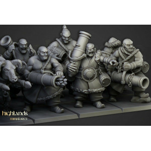 Higlands Miniatures-Ogres Khazarian warriors Armes à feu 