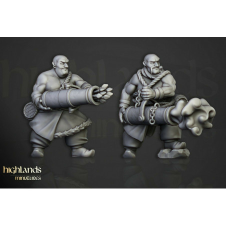 Higlands Miniatures-Ogres Khazarian warriors Armes à feu 