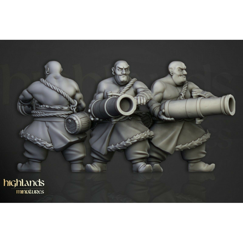 Higlands Miniatures-Ogres Khazarian warriors Armes à feu 