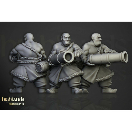 Higlands Miniatures-Ogres Khazarian warriors Armes à feu 