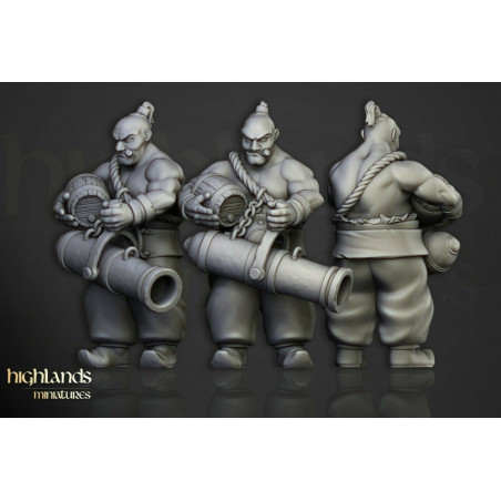 Higlands Miniatures-Ogres Khazarian warriors Armes à feu 