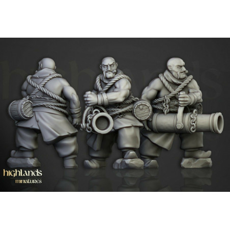 Higlands Miniatures-Ogres Khazarian warriors Armes à feu 
