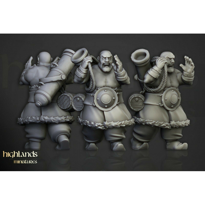 Higlands Miniatures-Ogres Khazarian warriors Armes à feu 