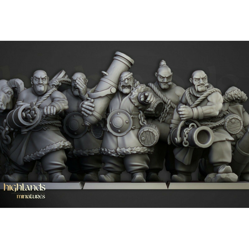 Higlands Miniatures-Ogres Khazarian warriors Armes à feu 