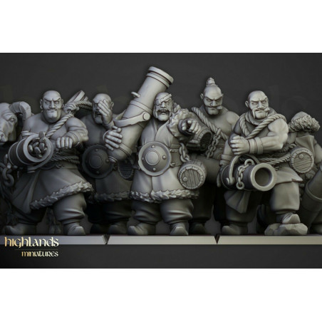 Higlands Miniatures-Ogres Khazarian warriors Armes à feu 