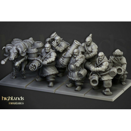 Higlands Miniatures-Ogres Khazarian warriors Armes à feu 