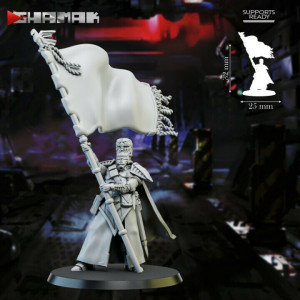 Figurine imprimée en 3D Résine pour jeux de figurines Firstborn Command Banner