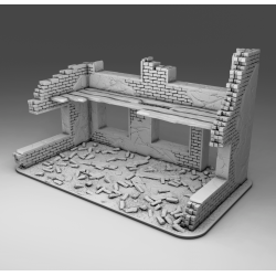 "Ruines WWII - Décors 3D 28mm pour Wargames & Dioramas Historiques"