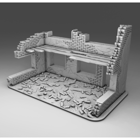 "Ruines WWII - Décors 3D 28mm pour Wargames & Dioramas Historiques"