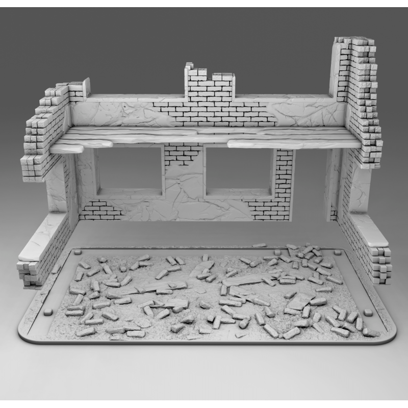 "Ruines WWII - Décors 3D 28mm pour Wargames & Dioramas Historiques"