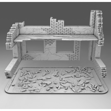 "Ruines WWII - Décors 3D 28mm pour Wargames & Dioramas Historiques"