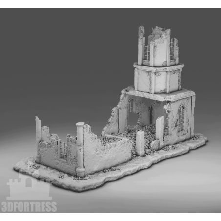 "Ruines WWII - Décors 3D 28mm pour Wargames & Dioramas Historiques"