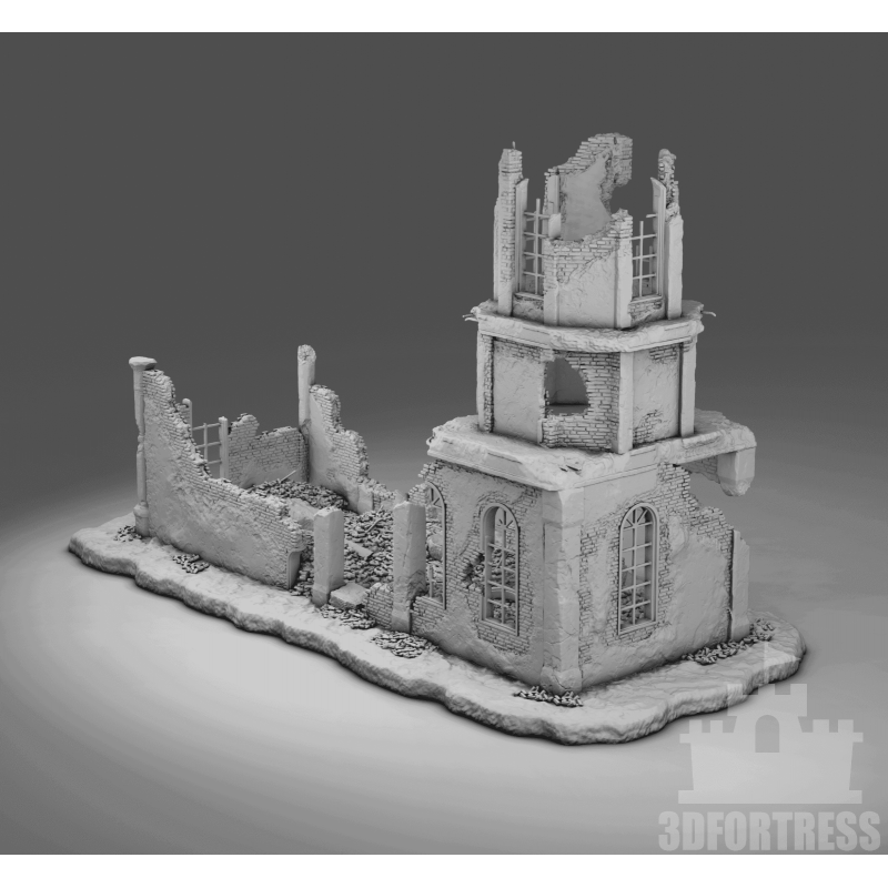 "Ruines WWII - Décors 3D 28mm pour Wargames & Dioramas Historiques"