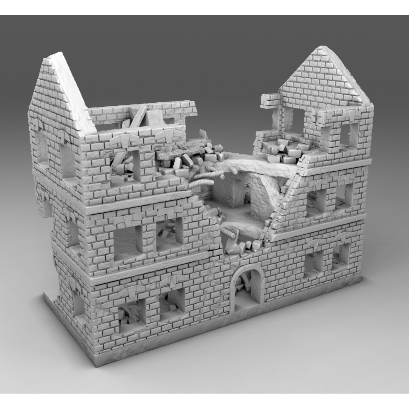 "Ruines WWII - Décors 3D 28mm pour Wargames & Dioramas Historiques"