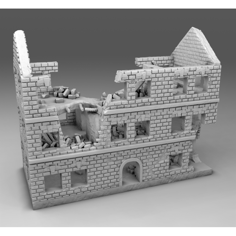 "Ruines WWII - Décors 3D 28mm pour Wargames & Dioramas Historiques"