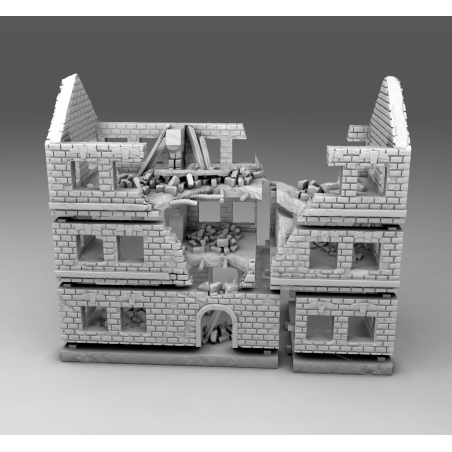 "Ruines WWII - Décors 3D 28mm pour Wargames & Dioramas Historiques"