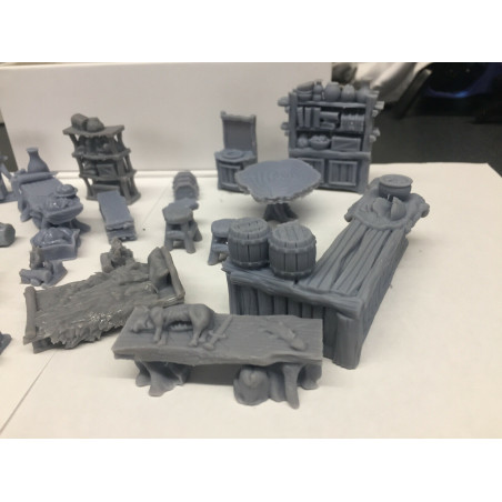 Décors GameScape 3D – Terrain modulaire 28/32 mm en filament

