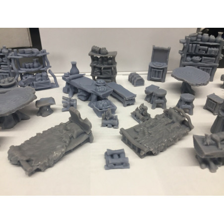 Décors GameScape 3D – Terrain modulaire 28/32 mm en filament

