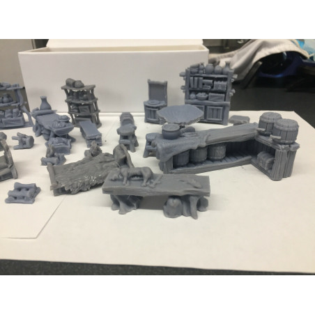 Décors GameScape 3D – Terrain modulaire 28/32 mm en filament


