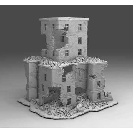 "Ruines WWII - Décors 3D 28mm pour Wargames & Dioramas Historiques"