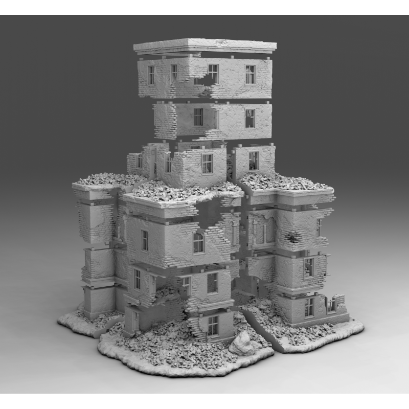 "Ruines WWII - Décors 3D 28mm pour Wargames & Dioramas Historiques"
