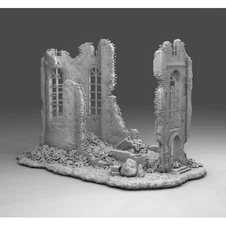"Ruines WWII - Décors 3D 28mm pour Wargames & Dioramas Historiques"