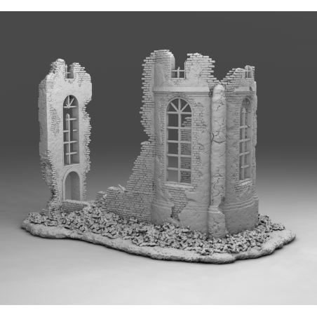 "Ruines WWII - Décors 3D 28mm pour Wargames & Dioramas Historiques"