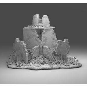 Impréssion 3D Décors WW2 Bâtiment en ruine 13