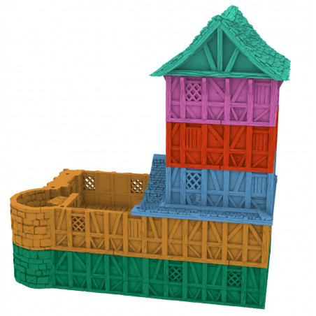 Décors GameScape 3D – Terrain modulaire 28/32 mm en filament

