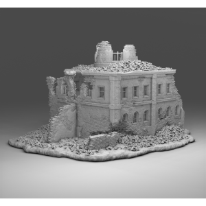 Impréssion 3D Décors WW2 Bâtiment en ruine 14