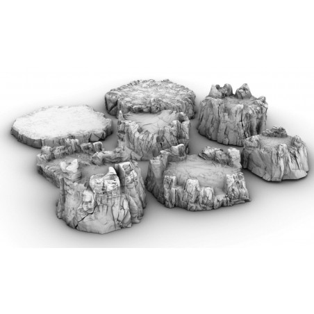 Décors GameScape 3D – Terrain modulaire 28/32 mm en filament

