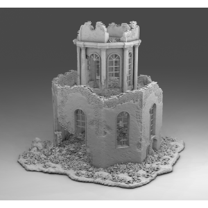 Impréssion 3D Décors WW2 Bâtiment en ruine 16