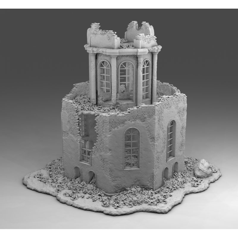 "Ruines WWII - Décors 3D 28mm pour Wargames & Dioramas Historiques"