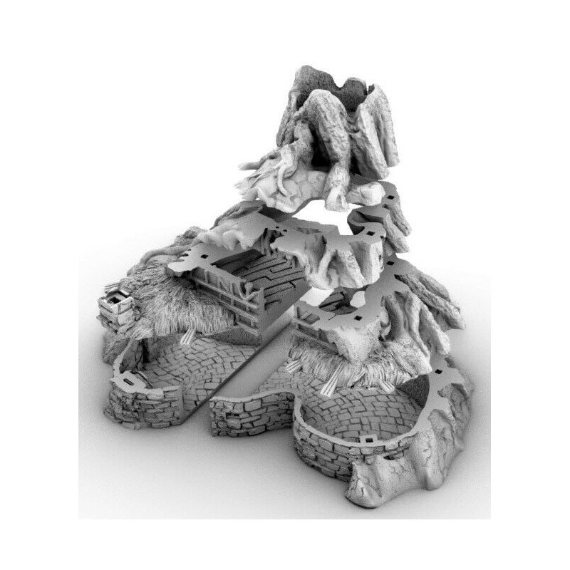 Décors GameScape 3D – Terrain modulaire 28/32 mm en filament

