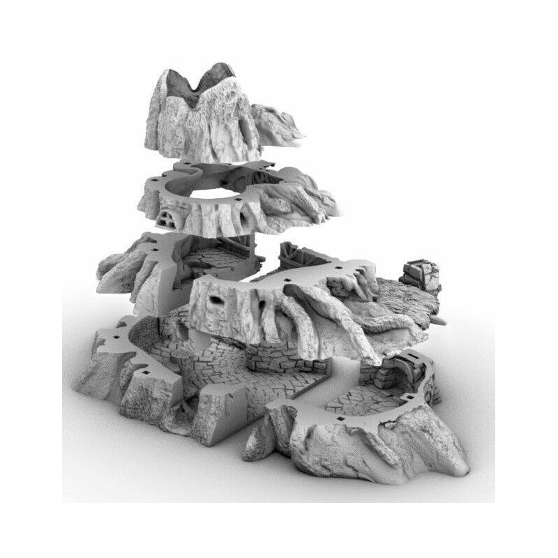 Décors GameScape 3D – Terrain modulaire 28/32 mm en filament

