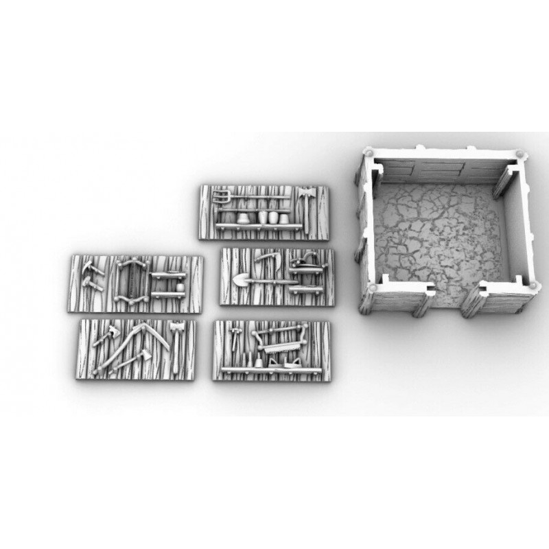 Décors GameScape 3D – Terrain modulaire 28/32 mm en filament

