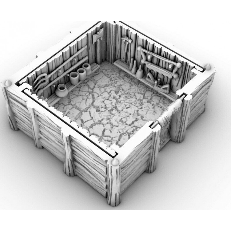 Décors GameScape 3D – Terrain modulaire 28/32 mm en filament