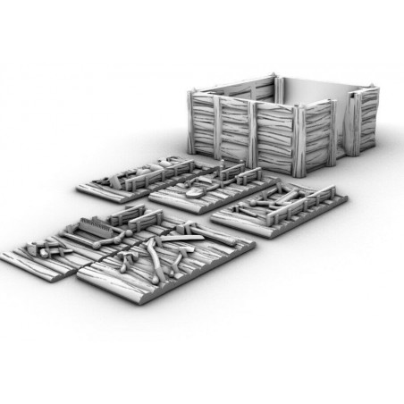Décors GameScape 3D – Terrain modulaire 28/32 mm en filament
