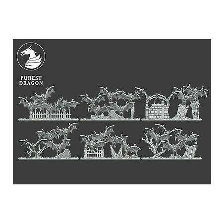 Forest Dragon impréssion 3d--Undead-Chauve souris vampire-Morts vivants-15mm