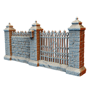 Décor impréssion 3D Set de mur avec grilles grand format  Format 15mm