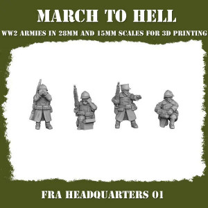 Impréssion 3D Figurines WWII Armée Française Headquarters 02