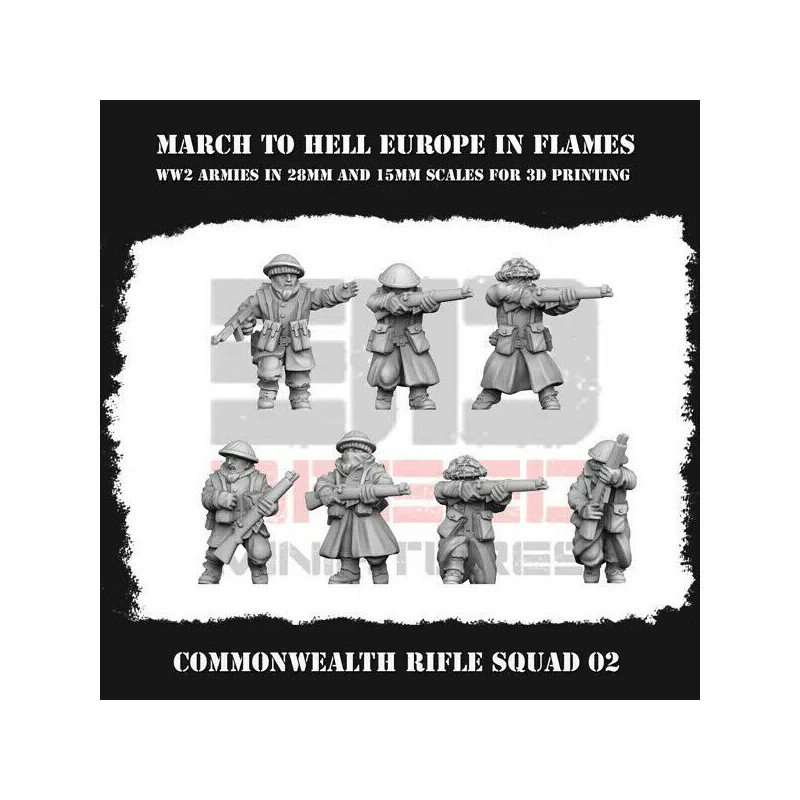 Infanterie Hiver Anglaise – Seconde Guerre mondiale | Figurines en Résine – La Boîte à Rabiots
