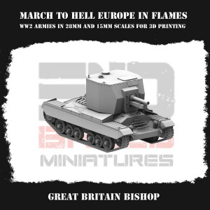 Impréssion 3D Figurines WWII Armée Angleterre BISHOP