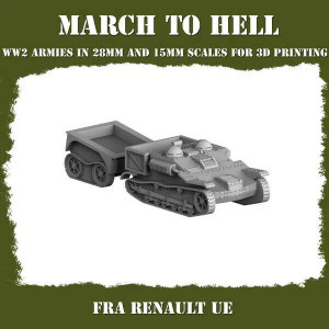Impréssion 3D Figurines WWII Armée Française Renault UE