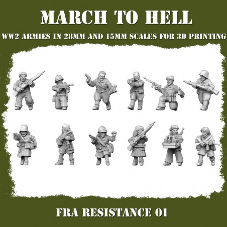 Infanterie France – Figurines 3D en Résine pour Wargames Historiques et Fantasy
